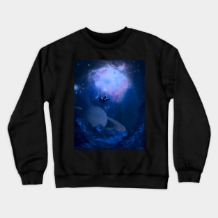 Astronaut Falling From Space On Earth Crewneck Sweatshirt